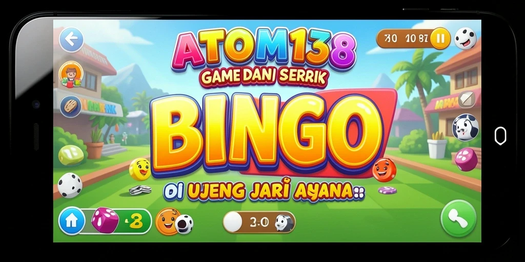 Tampilan gameplay ATOM138 dengan suasana Bingo yang seru.