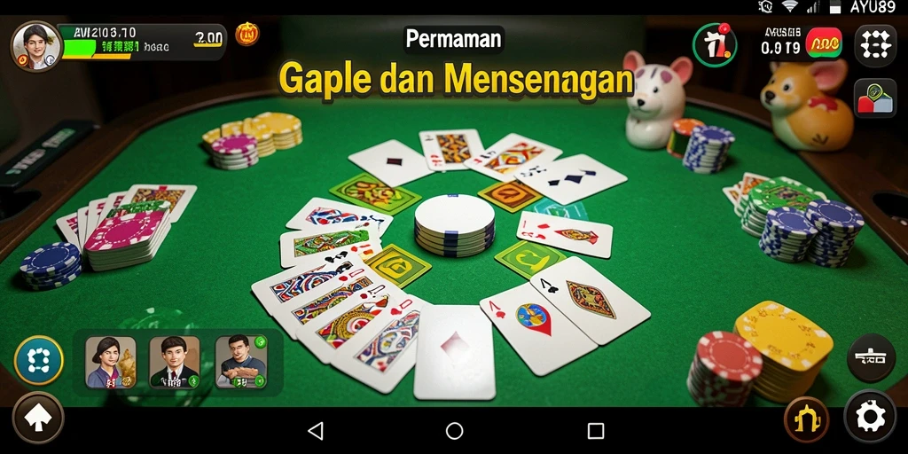 Tampilan permainan Gaple yang menarik dan interaktif.