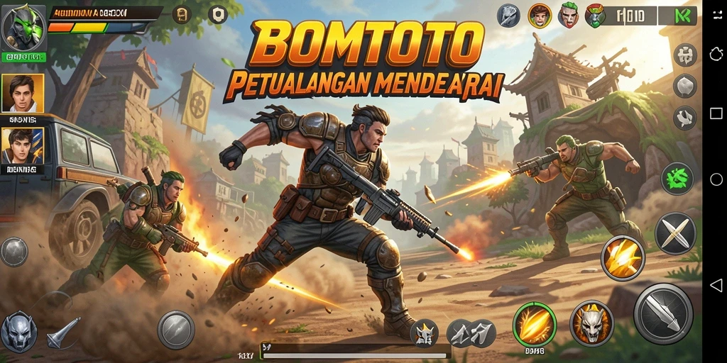 Gameplay menegangkan dalam BOMTOTO yang penuh aksi.