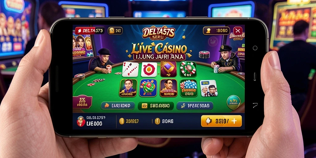 Gambaran gameplay seru dalam aplikasi Live Casino DELTA575.