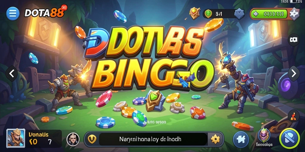 Tampilan permainan Bingo DOTA88 dengan efek visual yang menarik.
