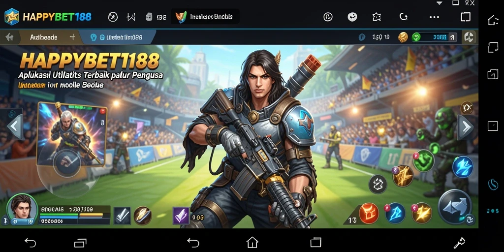 Tampilan utama dari aplikasi Utility HAPPYBET188 yang menampilkan fitur pembersihan dan pengoptimalan.