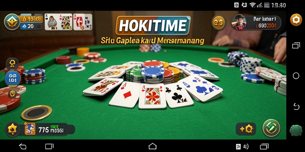 Tampilan gameplay Gaple yang menarik di HOKITIME.