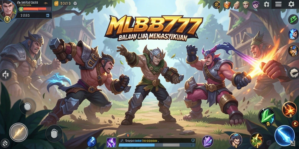 Screenshot gameplay MLBB777 dengan aksi balapan yang mendebarkan.