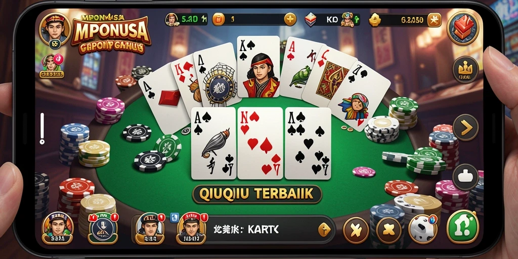 Screenshot MPONUSA menampilkan pemain yang sedang asyik bermain QiuQiu.