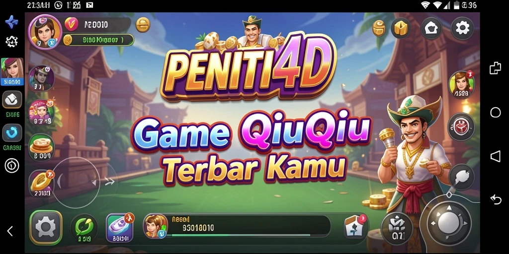 Screenshot gameplay PENITI4D yang menunjukkan keasyikan bermain QiuQiu.