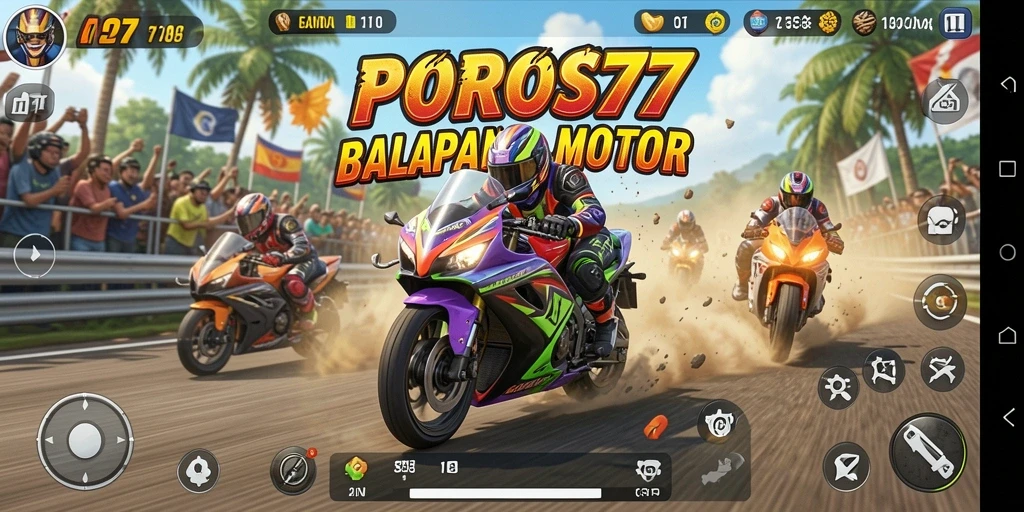 Gameplay seru balapan motor di POROS77 dengan grafis mengagumkan.