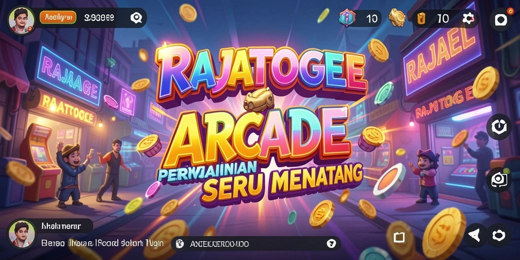 Menampilkan aksi seru dalam gameplay Arcade RAJATOGEL.