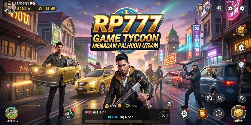 Tampilan gameplay RP777 yang memukau dengan elemen Tycoon.