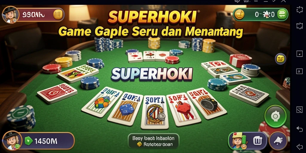 Tampilan gameplay SUPERHOKI yang seru dan interaktif.
